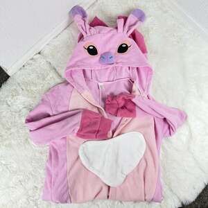 Pink Angel Stitch Character Fleece Onesie Pajamas